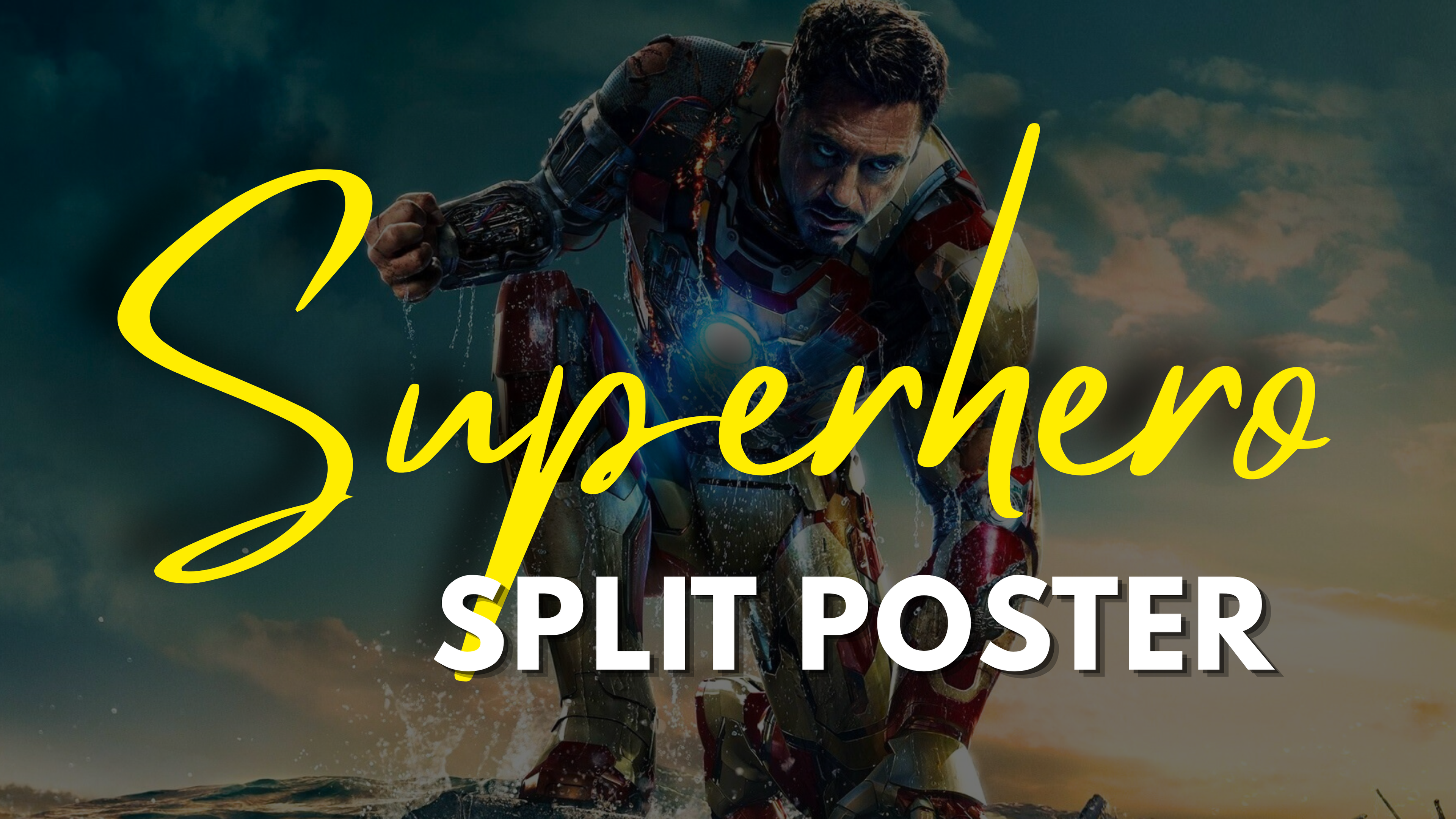 Superhero Split Poster