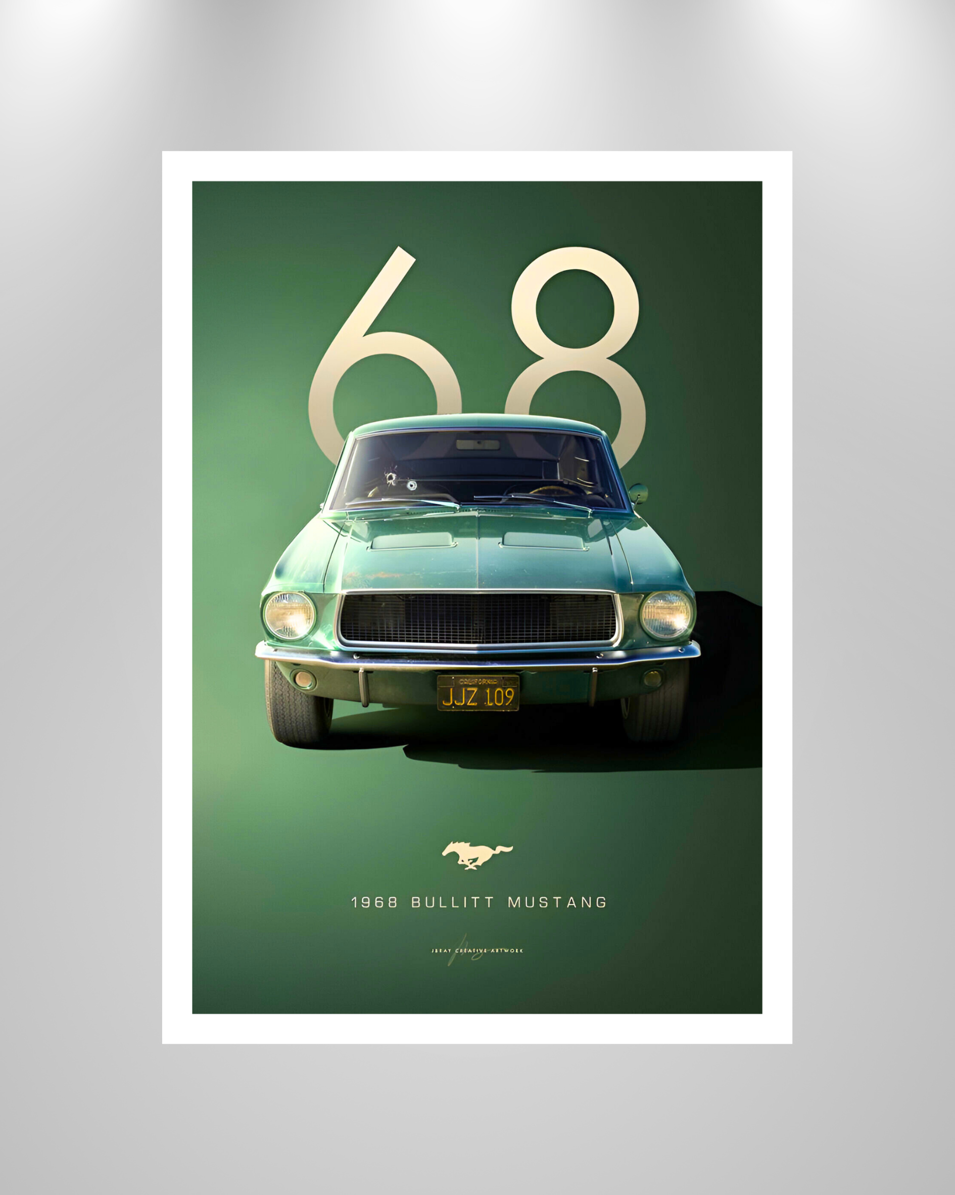 Car Poster | Ford Mustang 68