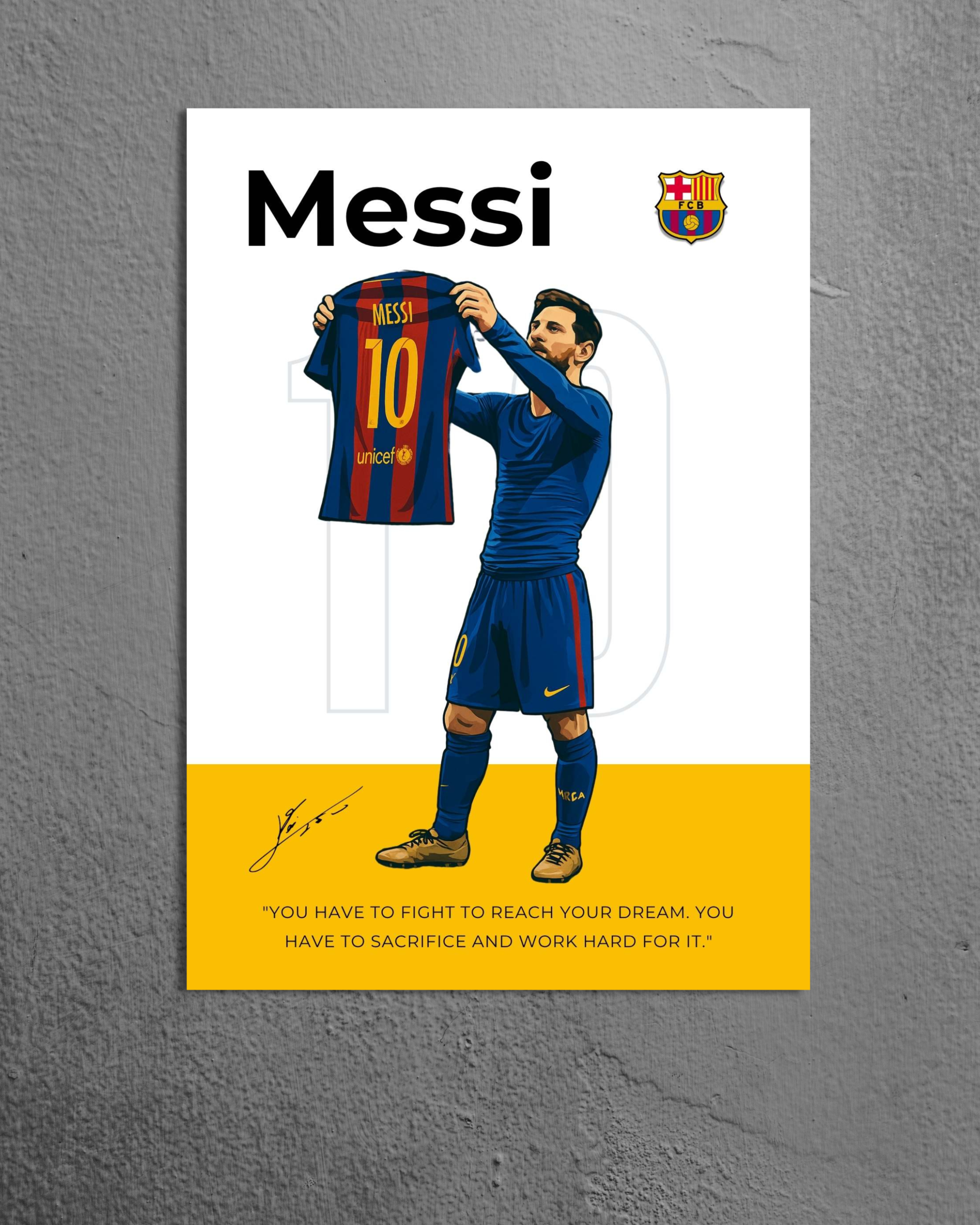 Football Poster | Champion | Messi