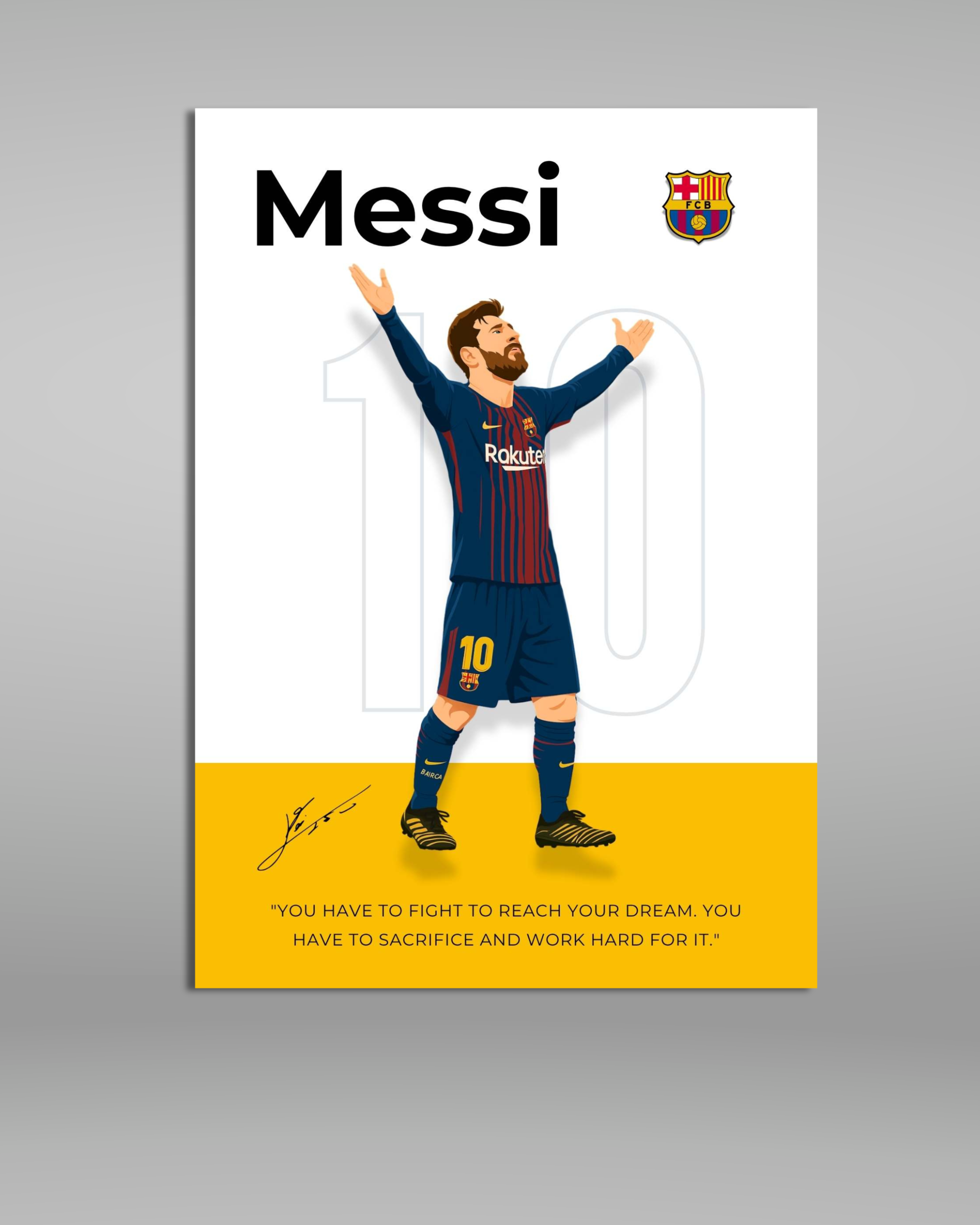 Football Poster | Champion | Messi