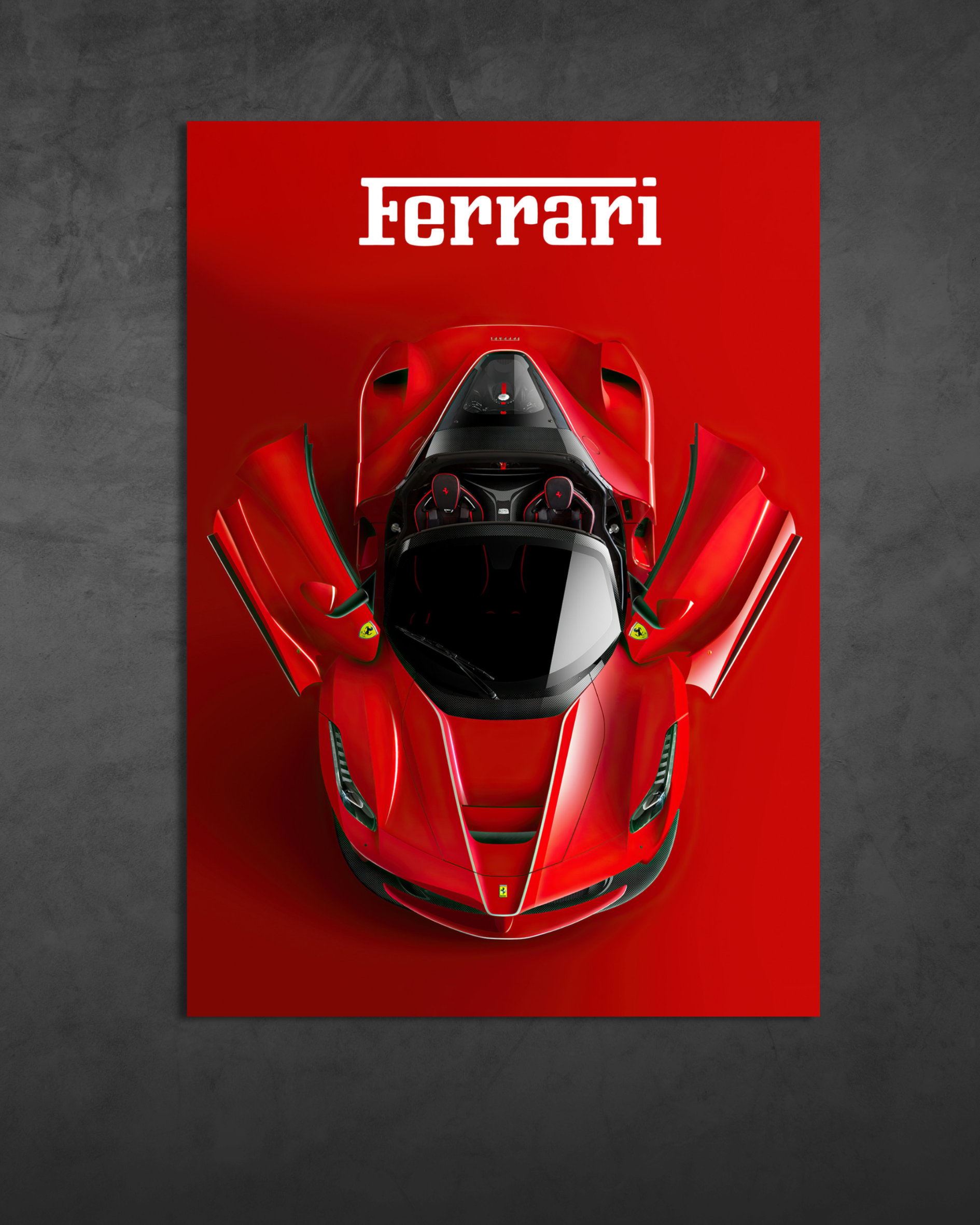 Car Poster | Red Ferrari