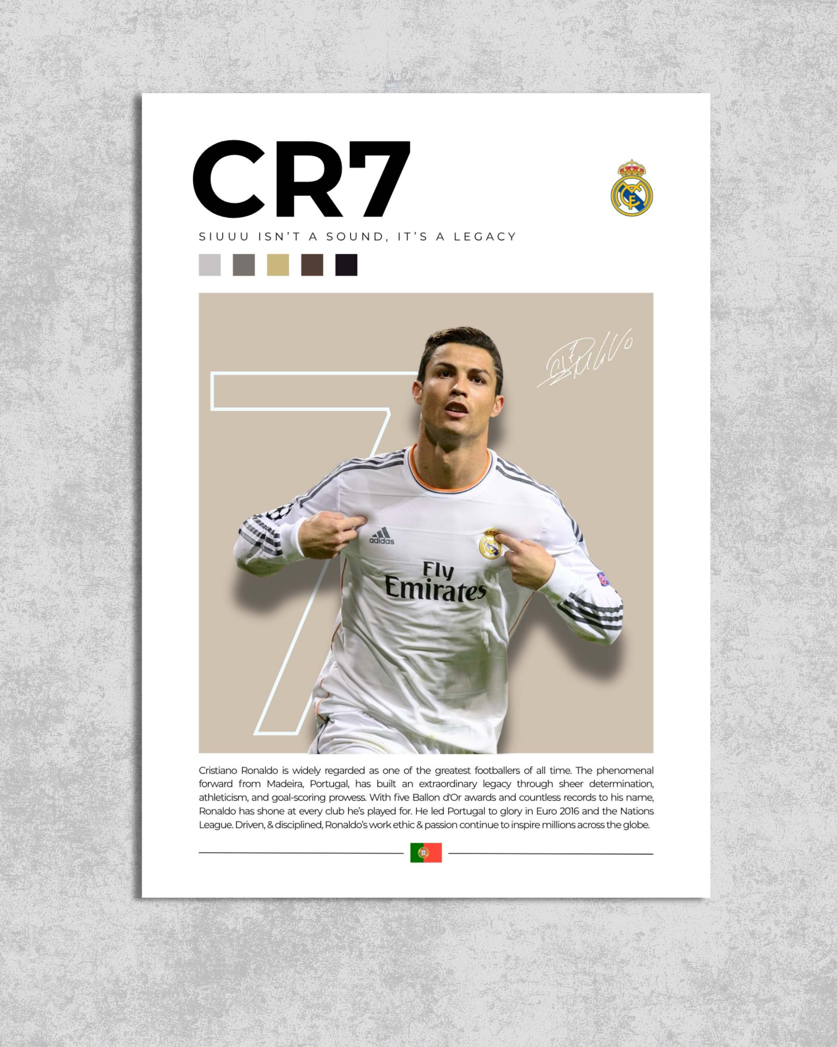 Football Poster | Champion | Ronaldo CR7