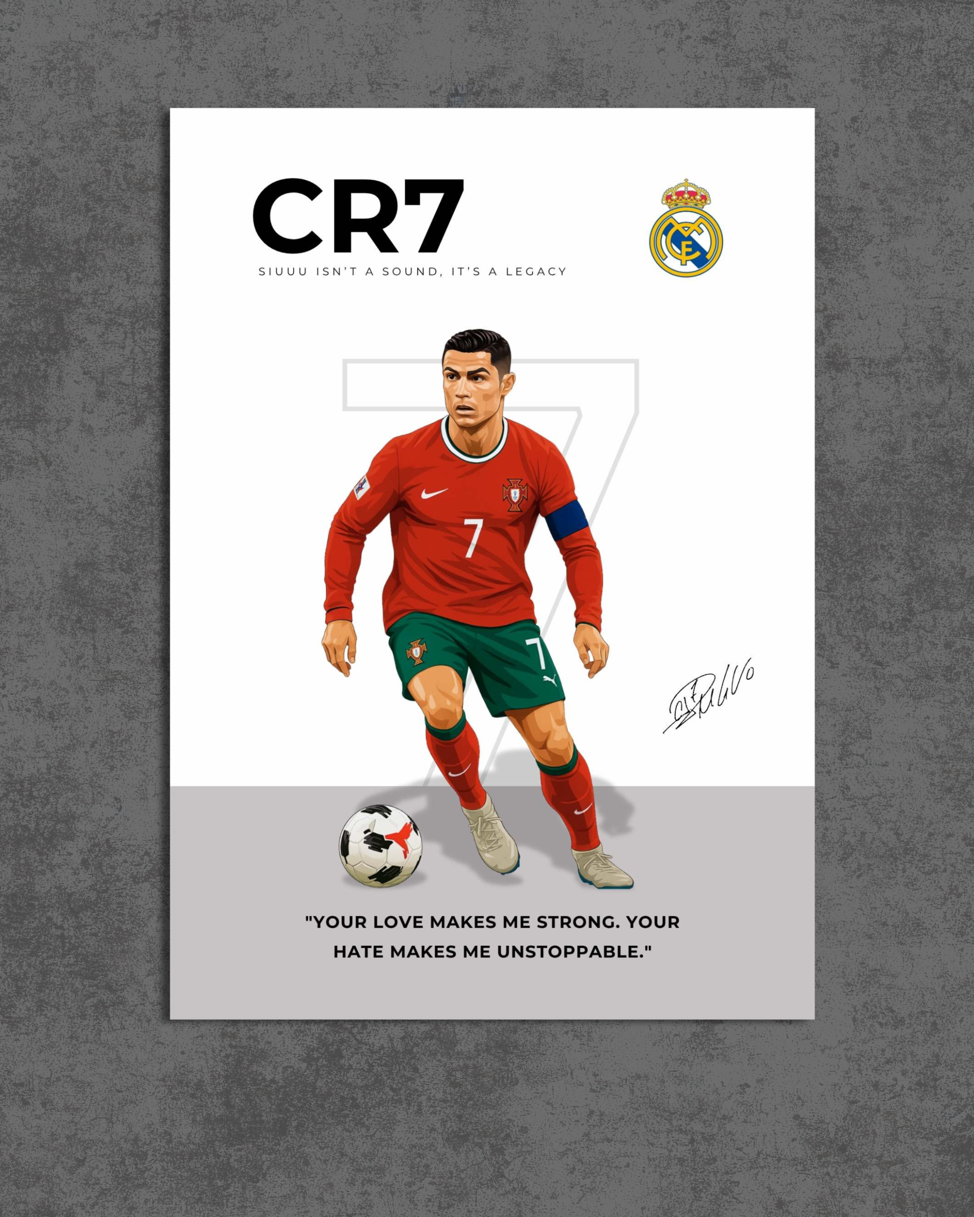Football Poster | Champion | Ronaldo CR7