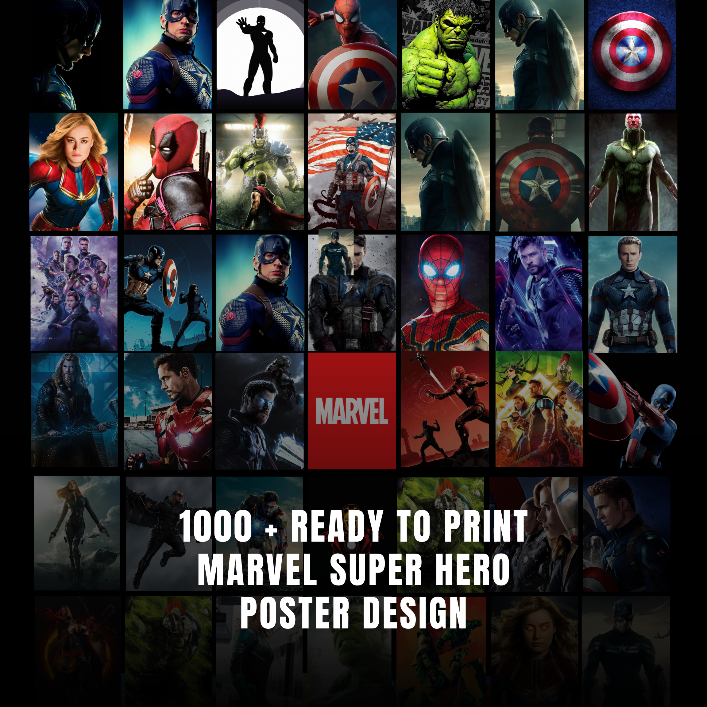 1000+ Marvel Super Hero Ready to Print design