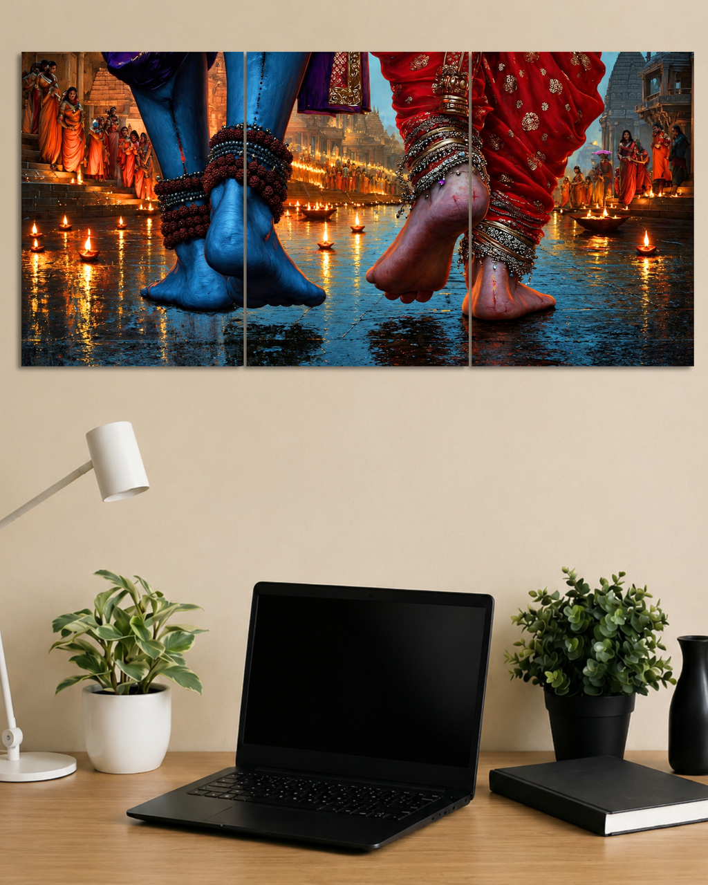 Lord Shiva & Parvati 3 Set Split Poster