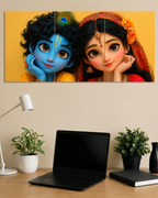 Lord Krishna & Radha 3 Set Split Poster