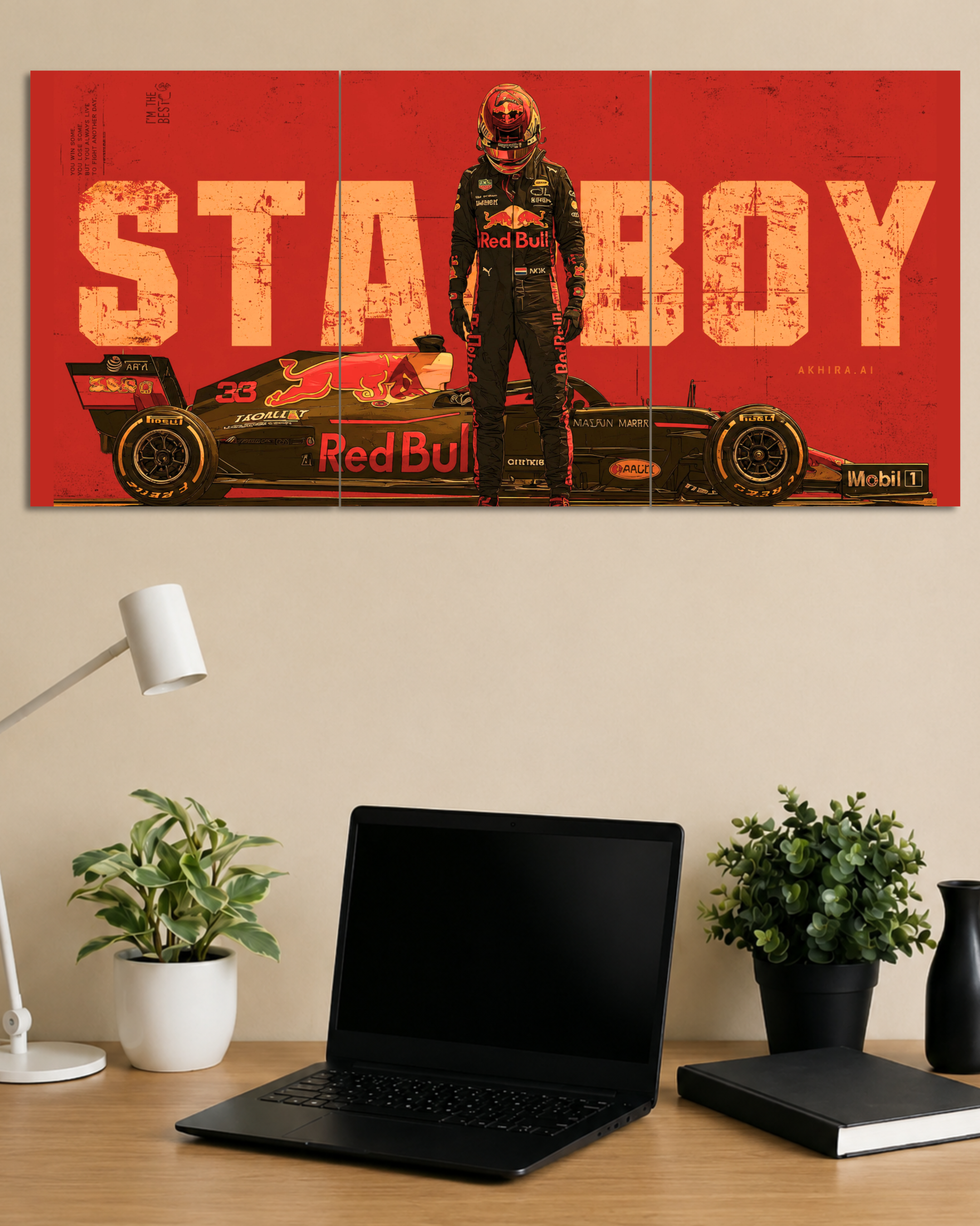 Red Bull F1 Super Car 3 set Split Poster