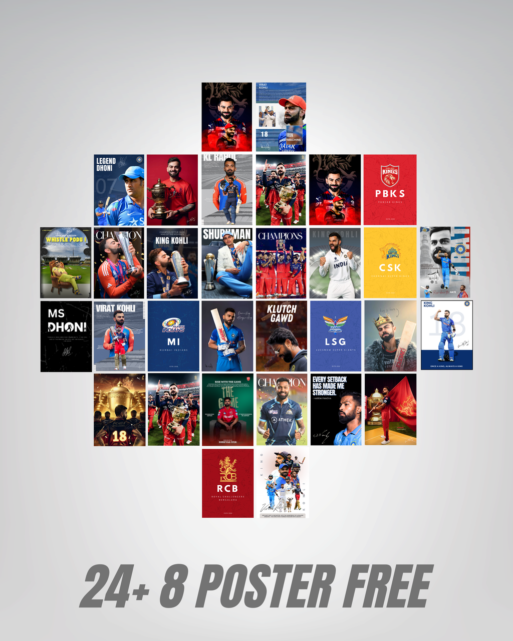 Cricket Collage Poster Kit.