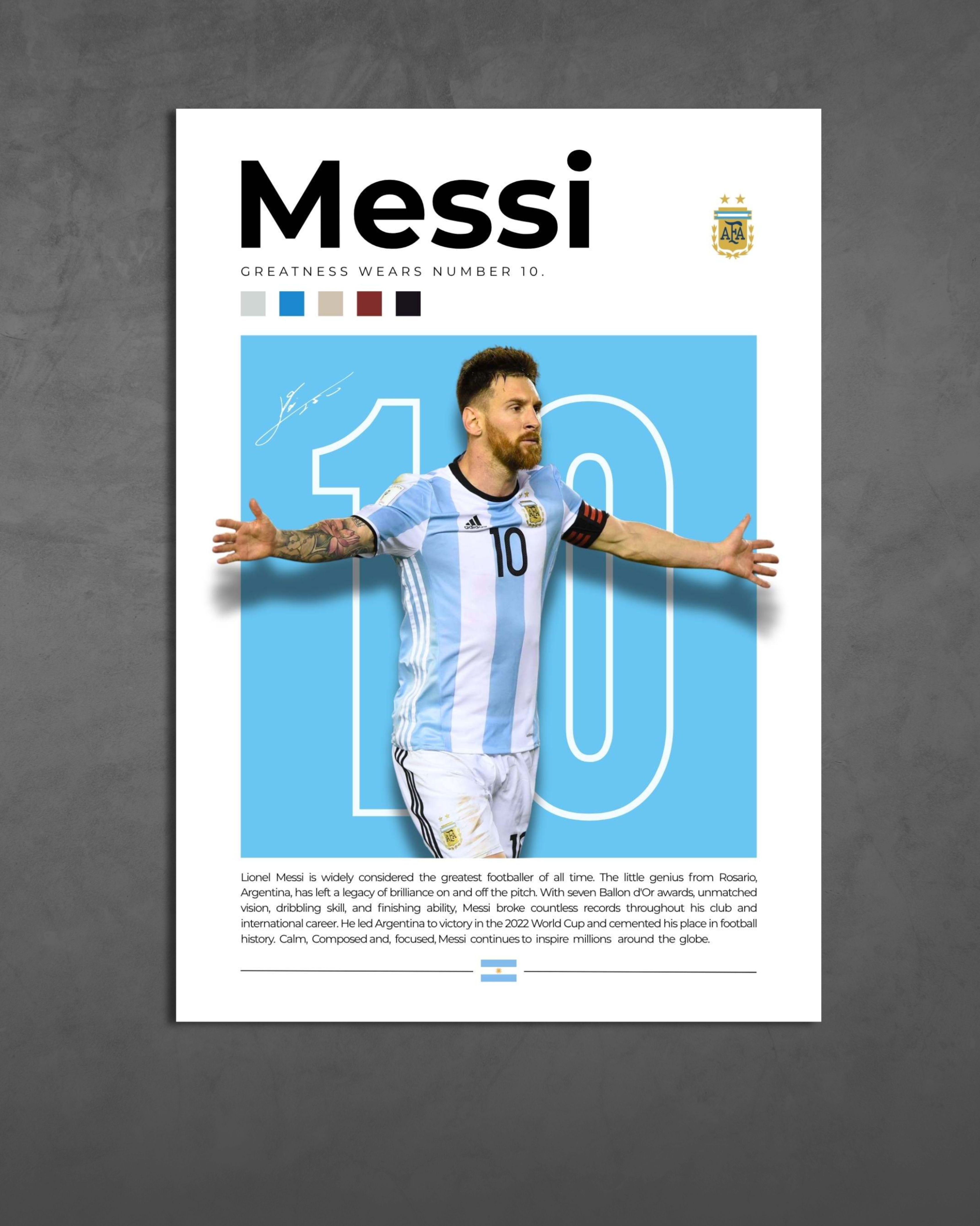 Football Poster | Champion | Messi