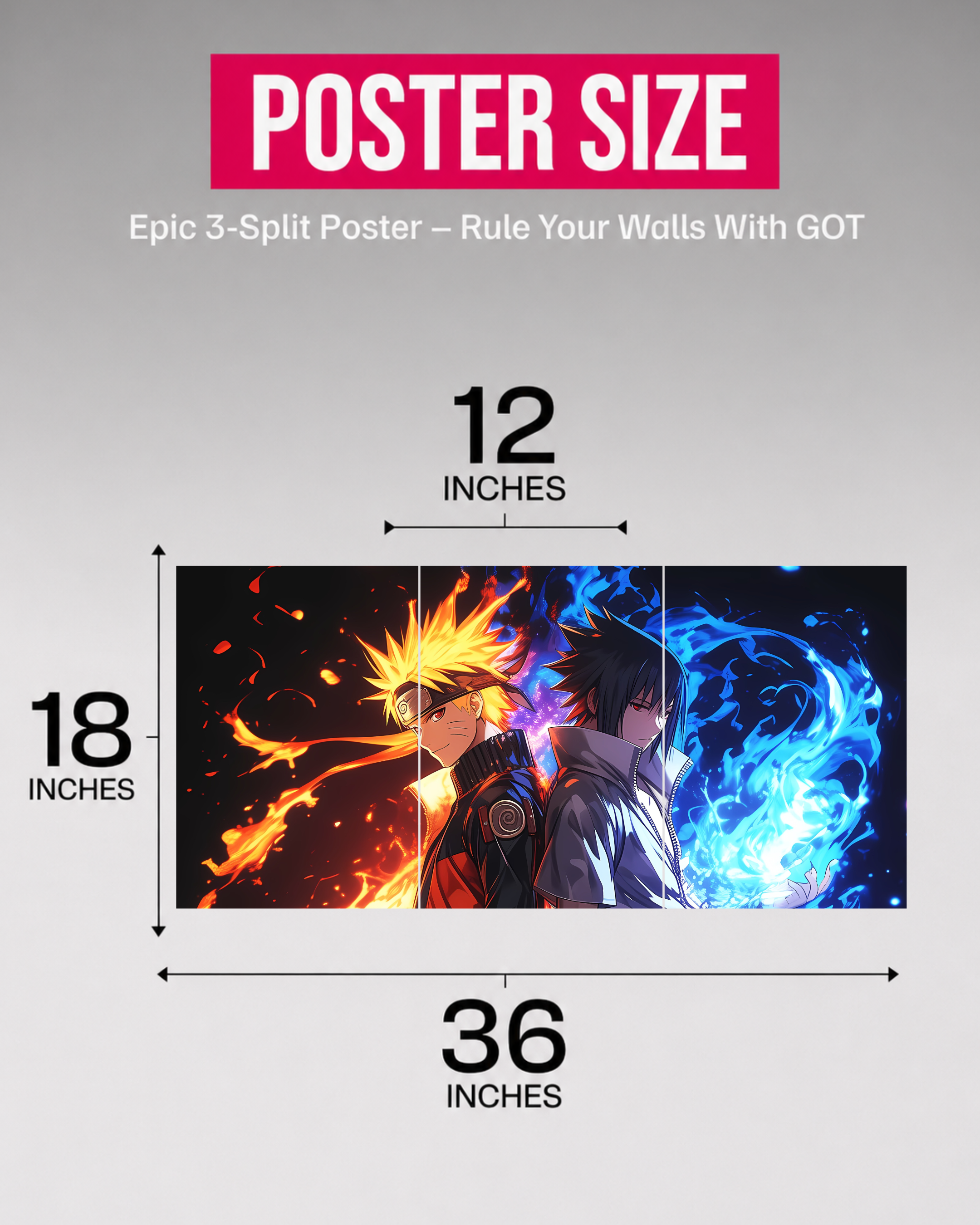 Anime 3 set Split Poster