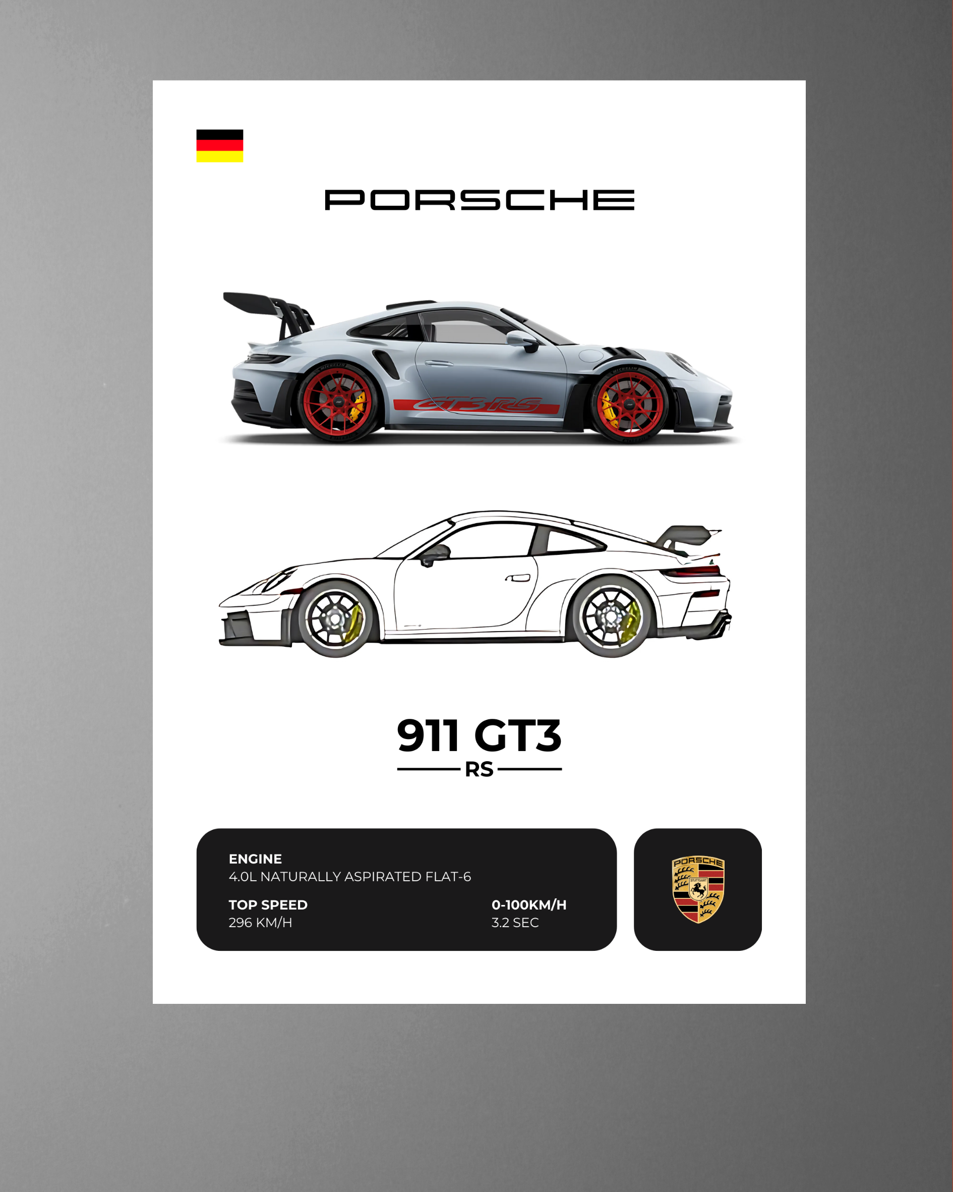 Car Poster | Porsche 911 GT3